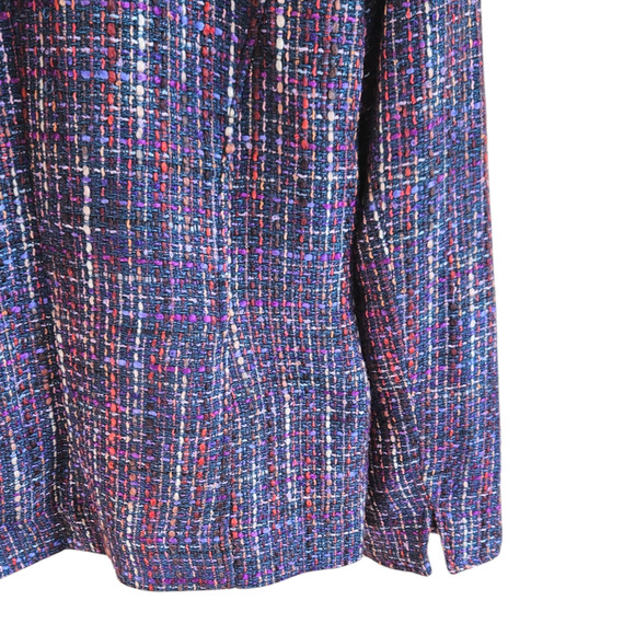 Coldwater Creek Multicolor Tweed Blazer Lined Women's Size 12 - Picture 8 of 10
